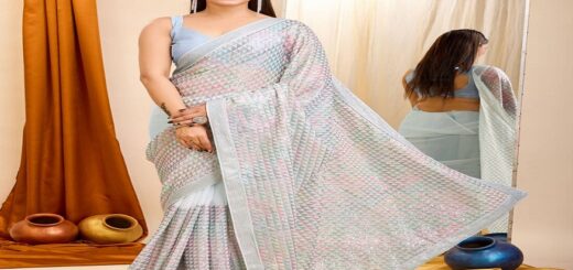 Pastel Saree Look